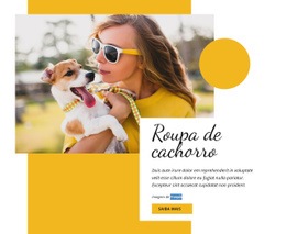 Moda Roupas Para Cães - Maquete Do Site Em PSD