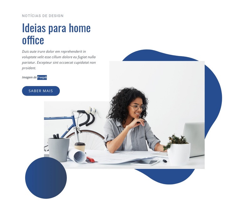 Ideias para home office Maquete do site