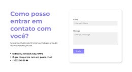 Modelo HTML5 Impressionante Para Posso Entrar Em Contato Com Você