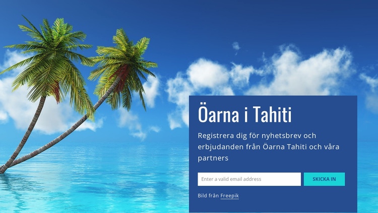 Öarna Tahiti HTML-mall
