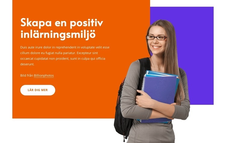 Positivt lärande Webbplats mall