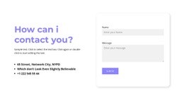 Free Web Page Design For Can I Contact You