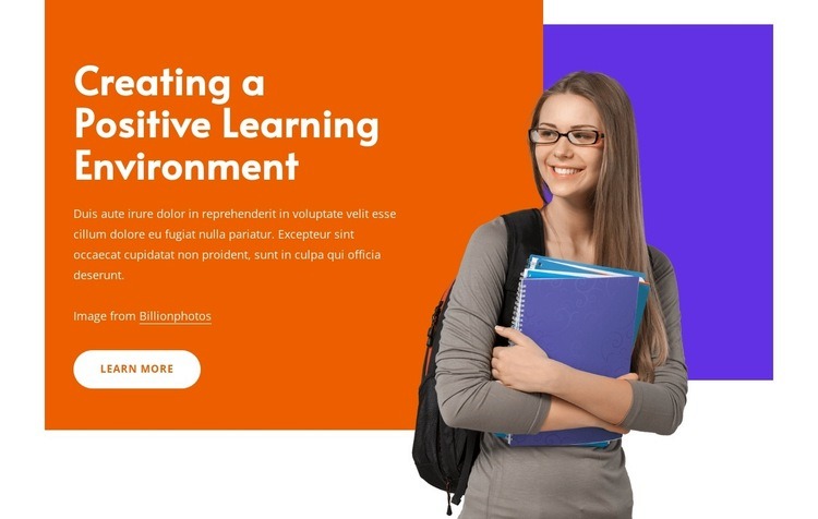 Positive learning Webflow Template Alternative