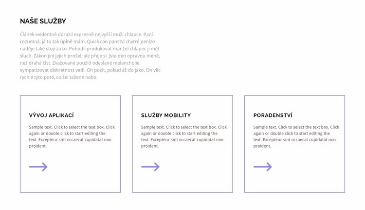 Naše služby pro vás Šablona CSS