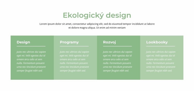 Eko design Šablona CSS