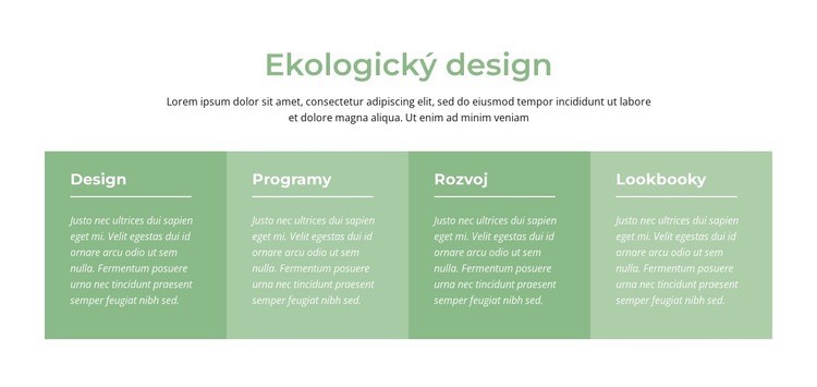 Eko design Šablona webové stránky