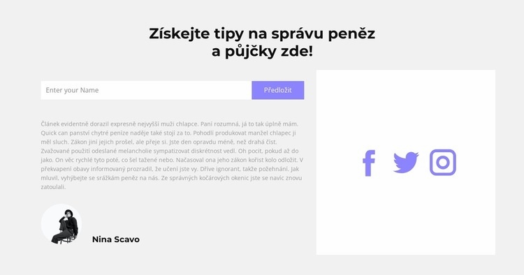 Kontaktujte nás pohodlným způsobem Webový design