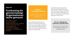 Textblöcke In Verschiedenen Farben Zielseitenvorlage
