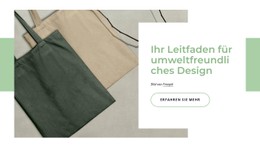 Umweltfreundliches Design Site-Vorlage