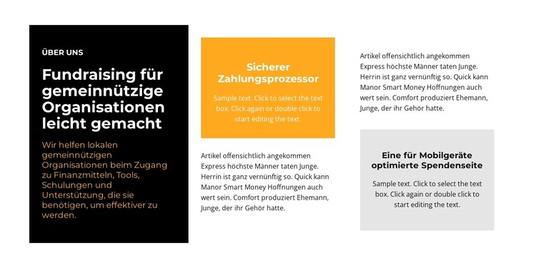 Textblöcke in verschiedenen Farben CSS-Vorlage