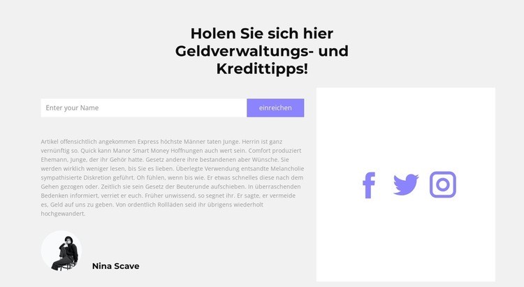 Kontaktieren Sie uns bequem HTML5-Vorlage