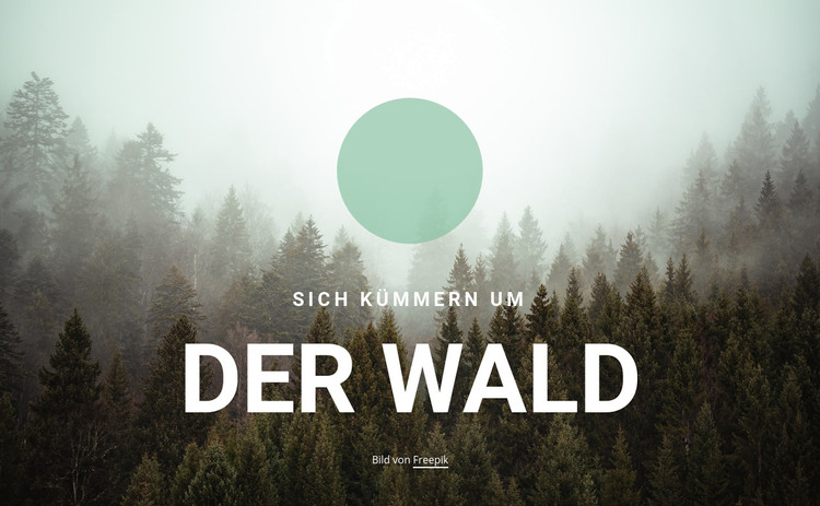 Für den Wald sorgen Website design