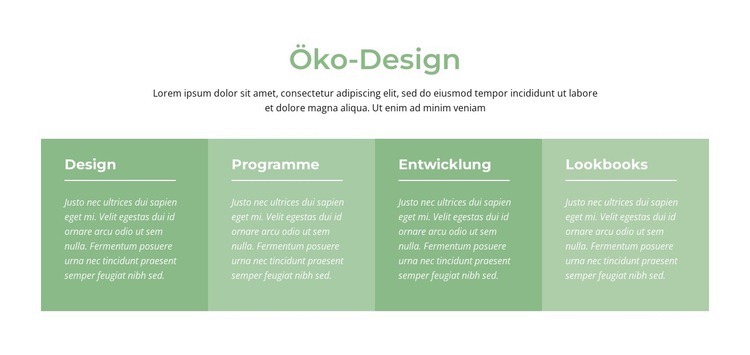 Öko-Design Website-Modell