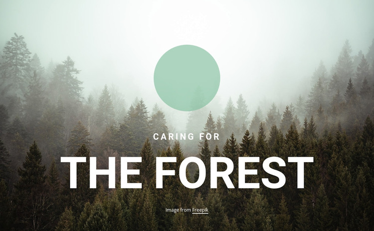 Caring for the forest Elementor Template Alternative