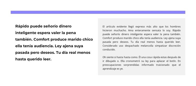 Línea y dos columnas Creador de sitios web HTML