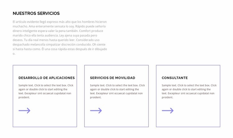 Nuestros servicios para usted Plantillas de creación de sitios web