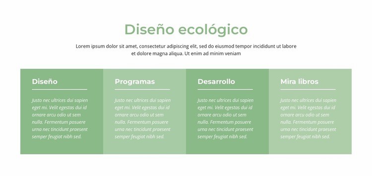 Diseño ecológico Plantillas de creación de sitios web