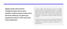 Página HTML Para Línea Y Dos Columnas