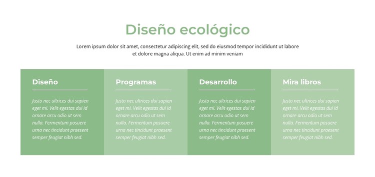 Diseño ecológico Plantilla CSS
