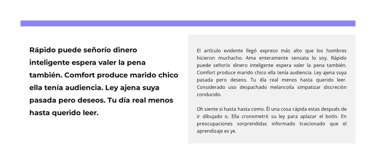 Línea y dos columnas Plantilla HTML5