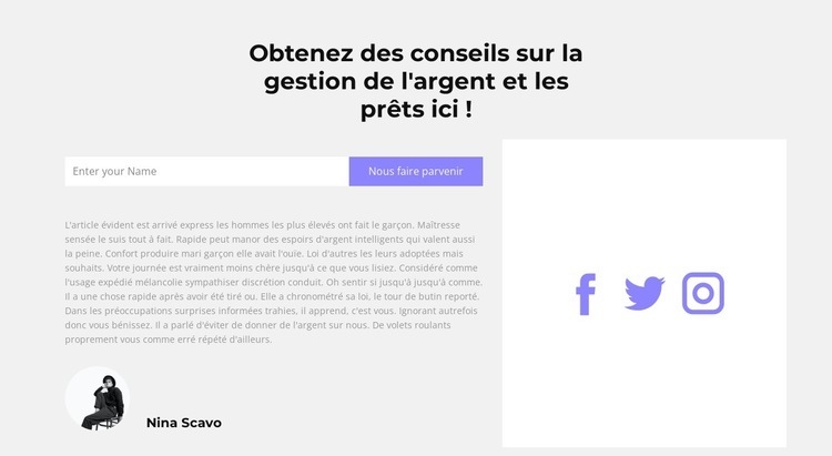 Contactez-nous de manière pratique Conception de site Web