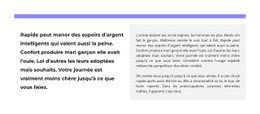 Page HTML Pour Ligne Et Deux Colonnes