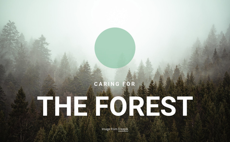 Caring for the forest Homepage Design