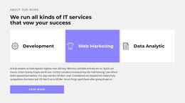 Services In The Company - HTML5 Landing Page