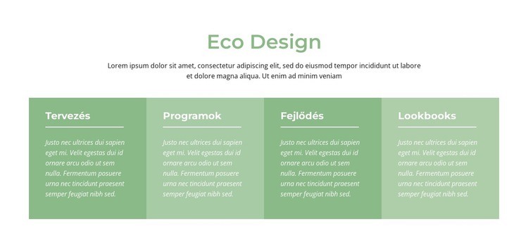 Eco design CSS sablon