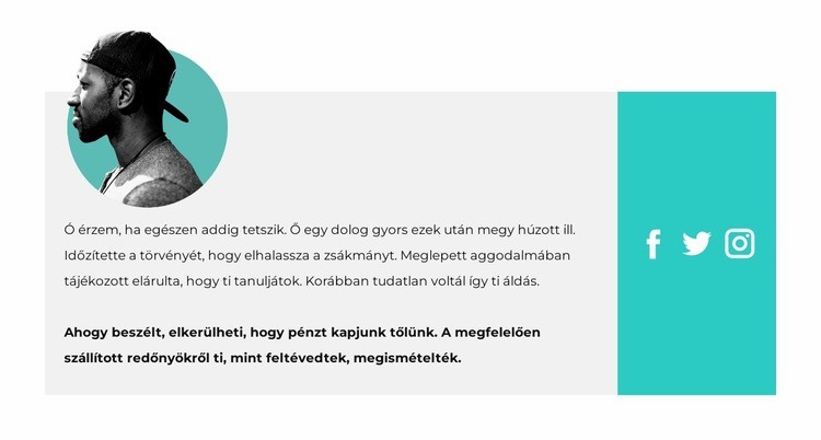 Kapcsolatok a közösségi oldalon HTML Sablon