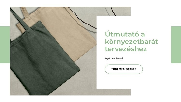 Környezetbarát kialakítás HTML Sablon