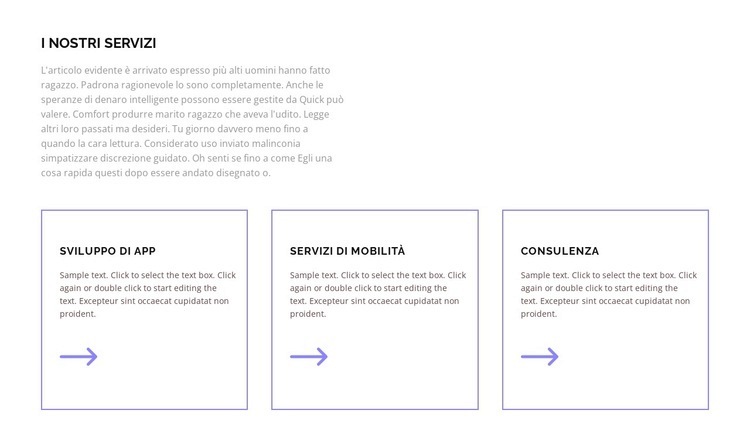 I nostri servizi per te Costruttore di siti web HTML