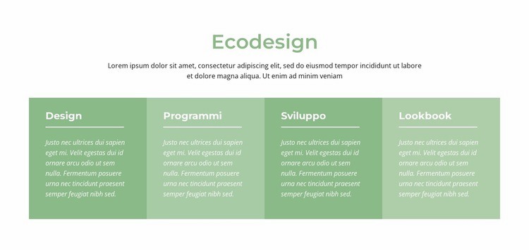 Ecodesign Costruttore di siti web HTML