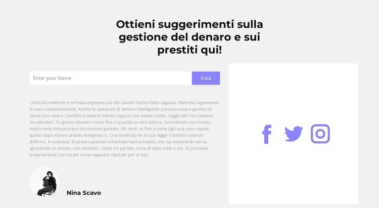 Contattaci in modo conveniente Modelli di Website Builder