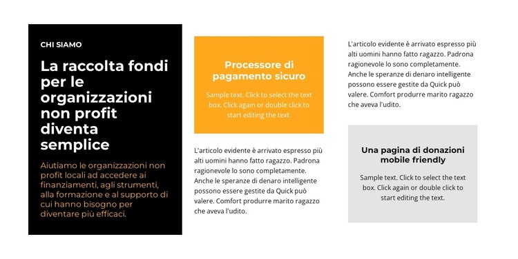 Blocchi di testo in diversi colori Modello HTML