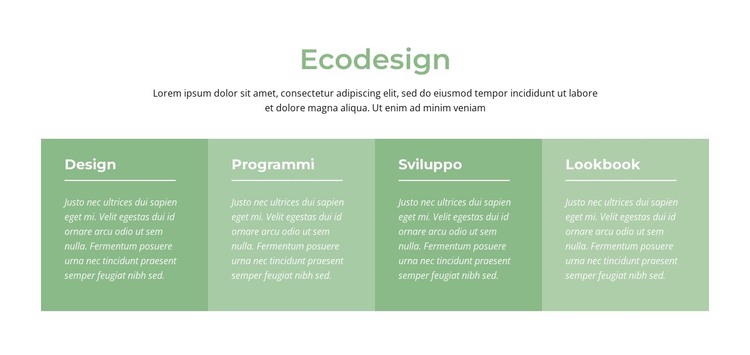 Ecodesign Modello HTML