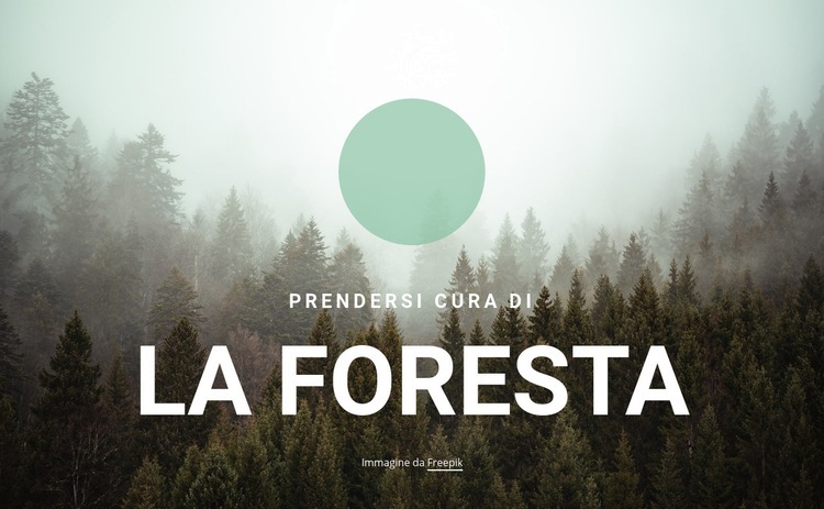 Prendersi cura della foresta Un modello di pagina