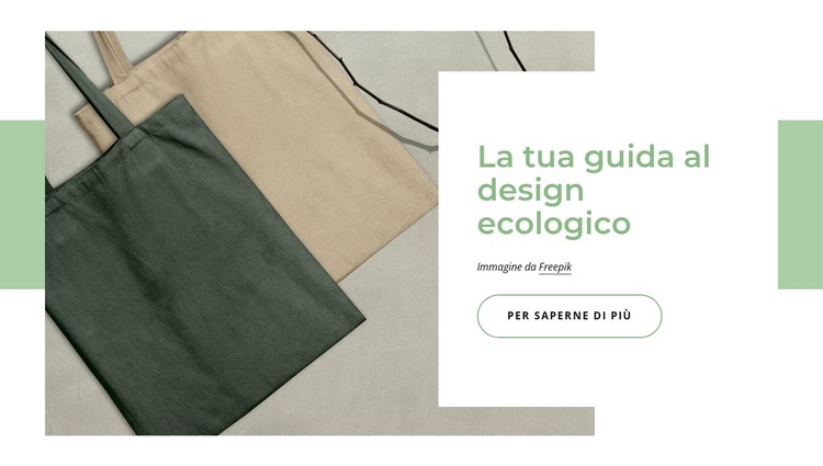 Design ecologico Modello di sito Web