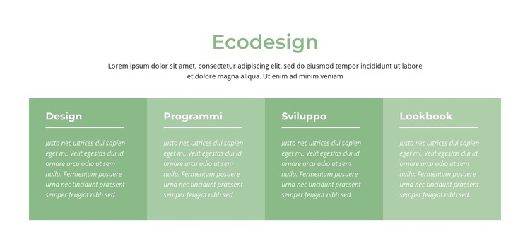 Ecodesign Modello di sito Web
