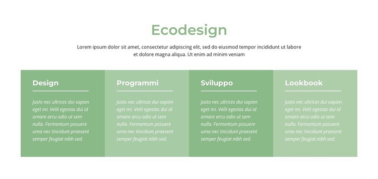 Ecodesign Pagina di destinazione