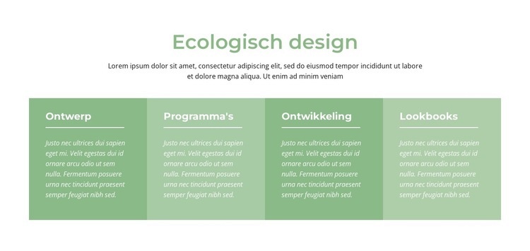 Ecologisch design Bestemmingspagina