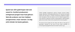 Pagina-HTML Voor Lijn En Twee Kolommen