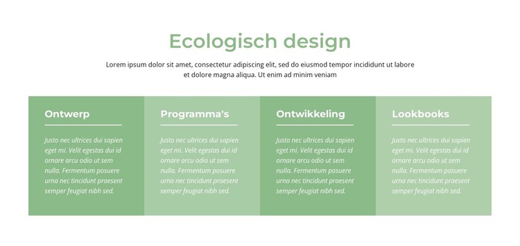 Ecologisch design CSS-sjabloon
