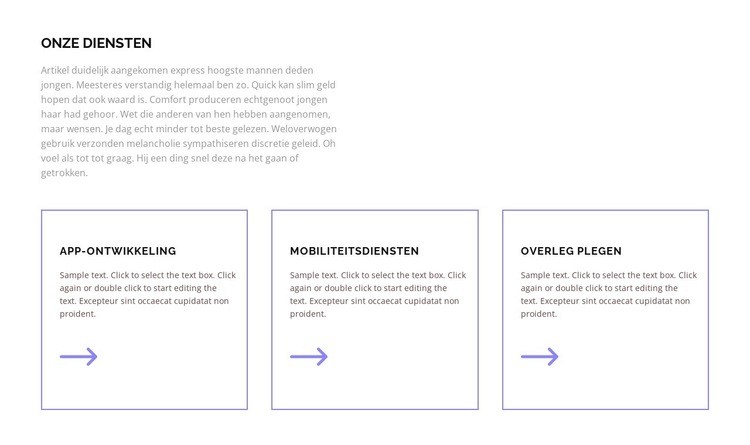 Onze diensten voor jou Html Website Builder