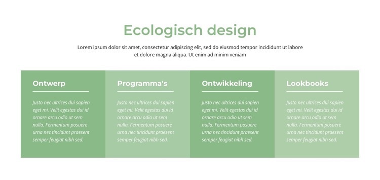 Ecologisch design Html Website Builder