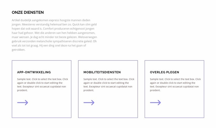 Onze diensten voor jou HTML5-sjabloon