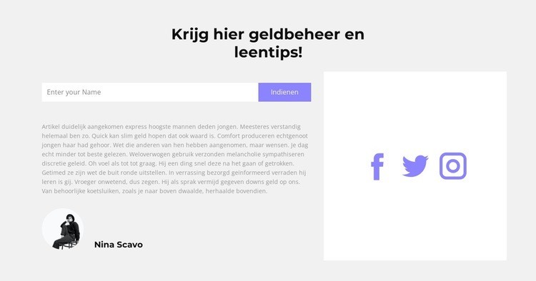 Neem op een gemakkelijke manier contact met ons op HTML5-sjabloon