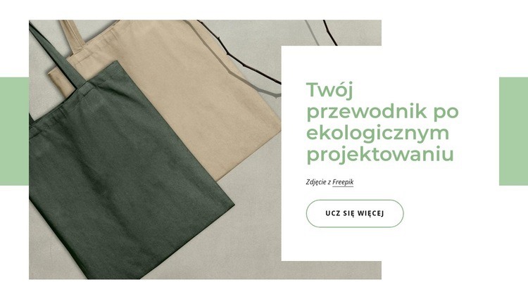 Ekologiczny projekt Makieta strony internetowej