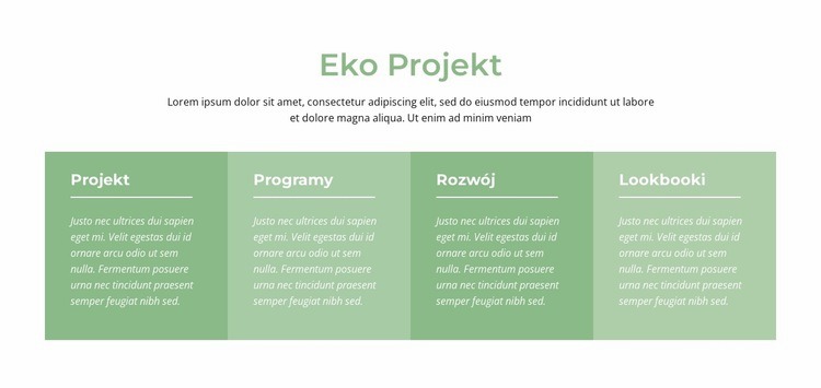 Eko Projekt Makieta strony internetowej