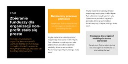 Szablon Strony Docelowej Bloki Tekstowe W Różnych Kolorach